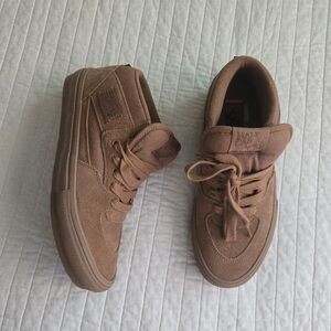 Vans Skate Half Cab Popcush Men 8.5 Mono Brown Gum Mid Top 032026